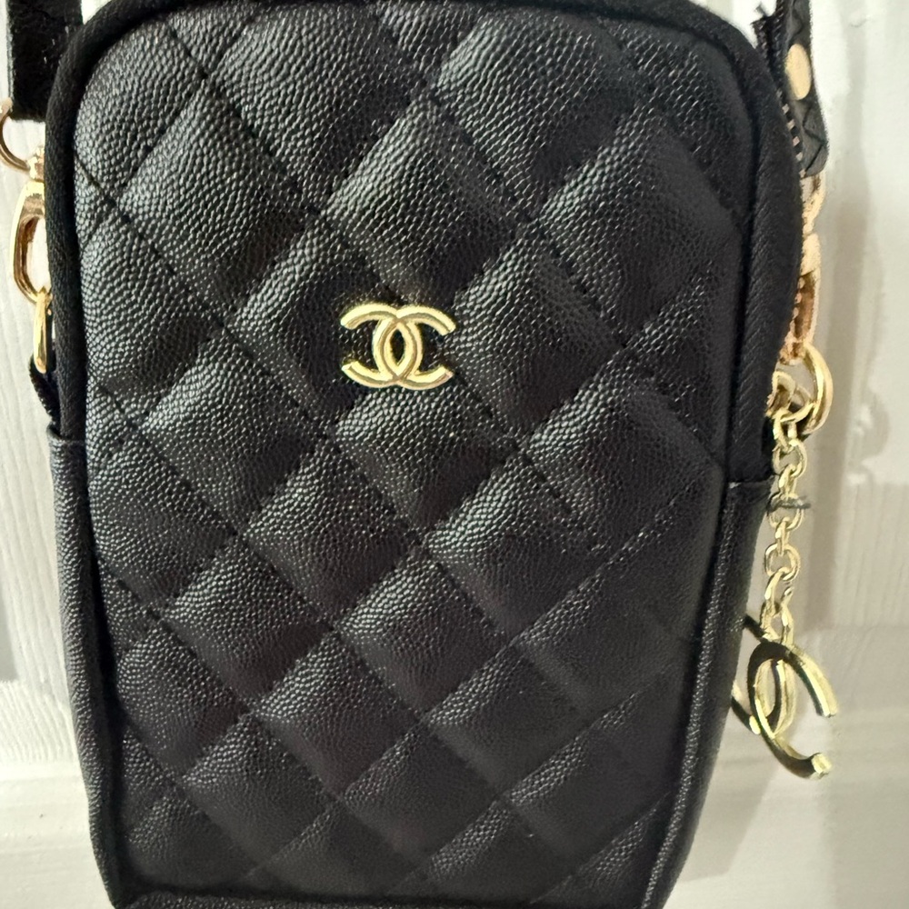 GWP/VIP Chanel Black Quilted Crossbody with Gold Accents